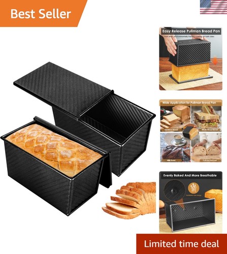 Durable black pullman - pullman, pan