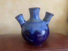 PETIT VASE 3 BECS BLEU VALAURIS NON SIGNÉ