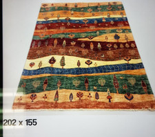 Tapis pakistanais 202×155 cm fait main – laine, style Bokhara/chobi – Authentiqu