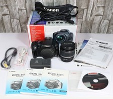 CANON 350D Objectif EF-S 18-55mm f/3,5-5,6 II Chargeur Mod emploi Courroie Boite