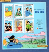 France Bloc N°109 Les Voyages de Tintin 2007 Neuf Luxe