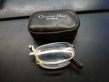 rares lunettes de lecture pliantes Christian Dior homme,plaquées or avec étui