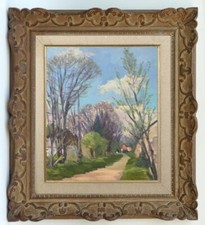 HST PAYSAGE POST-IMPRESSIONNISTE PRES DE STRASBOURG FIN XX° (4)