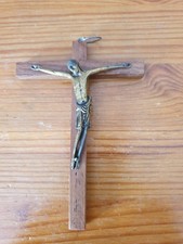 Petit crucifix laiton et bois