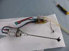 modélisme RC kit bateau moteur + contrôleur + axe et refroidisseur , testé OK