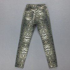 Jean Léopard Taille Haute Slim The Kooples 2XS Beige Stretch Rock Punk Moto