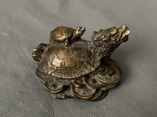 Tortue dragon feng shui en bronze 