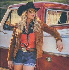 Veste manteau western boho à