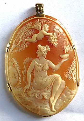 Broche camee 750 1000 - camee, or