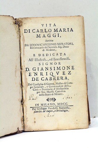 Livre ancien muratori vita - ancien, di