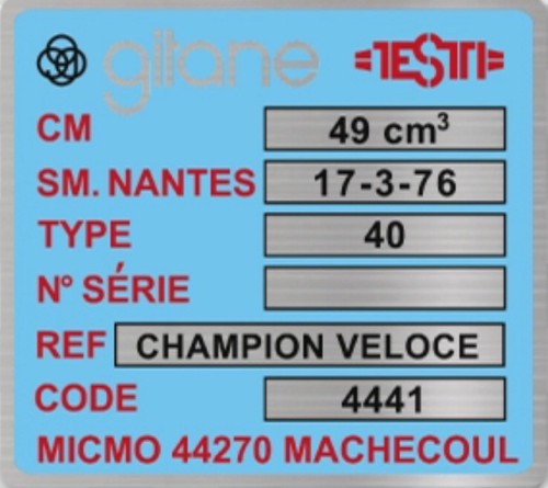 Autocollant gitane testi - autocollant,