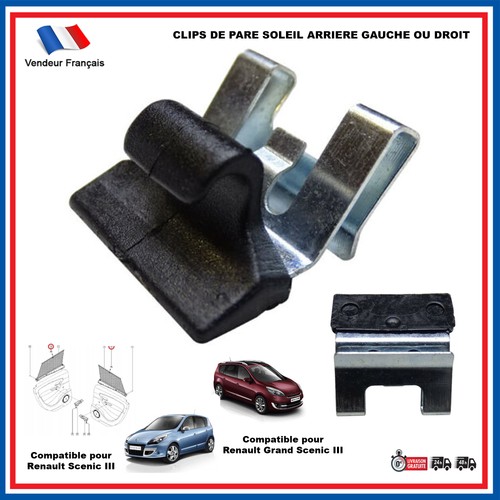Attache pare soleil - attache, arrière
