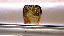 Étiquette ancienne flacon de