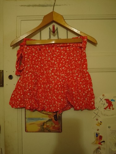 Short jupe rouge - short,