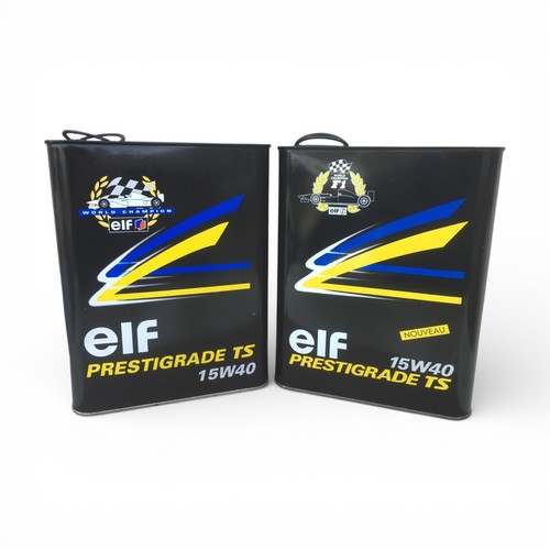 Anciens bidons huile elf - d'huile,