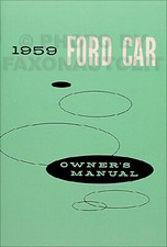 1959 Ford Propriétaire Manuel Galaxie Rétractable Sunliner Fairlane Ranchero