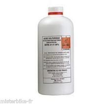 Liquide ( ACID ) de BATTERIE BIDON DE 1L pour moto scooter auto motoculture