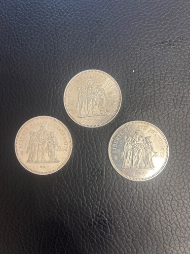 Pieces francs argent - pieces, de