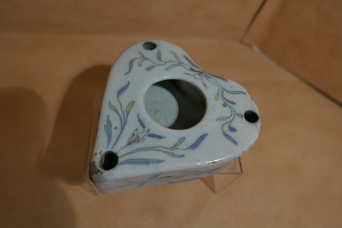 Encrier faience eme xviii - faience,