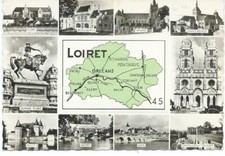 CARTE POSTALE ANCIENNE du LOIRET (45) - LE DEPARTEMENT