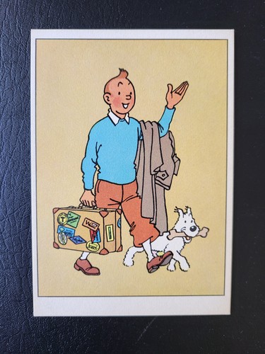 Tintin rare carte postale - tintin,
