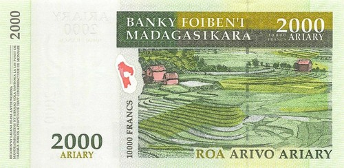 Madagascar 000 francs - 10,000, nd