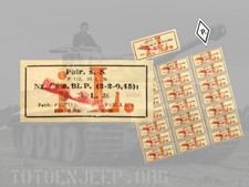 KIT ETIQUETTES LABEL BOITE CONTAINER CARTOUCHES 1  .. jeep willys ww2 