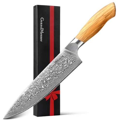 Damascus chef knife - knife,, inch