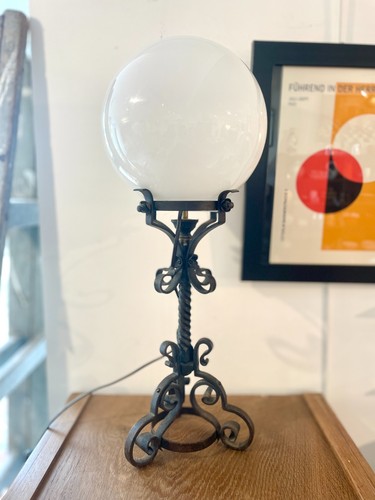 Lampe art nouveau fer - nouveau, en