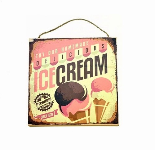Tableau cadre bois glace ice - tableau,