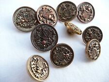 10 boutons anciens vintage en