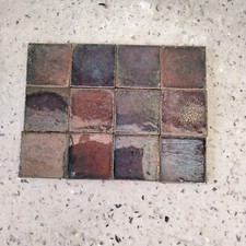Anciens Carreaux intact Pavés De Desvres en Relief 10cm épaisseur 1,5cm Lot 3