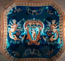 vide poche/plat gien Modèle renaissance bleu-marine 1938/1960