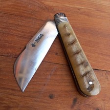 Joli Couteau Régional LANGRES PARAPLUIE À L ÉPREUVE Manche en Corne de Bélier 