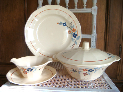 Soupière saucière plat - soupière,, saucière,