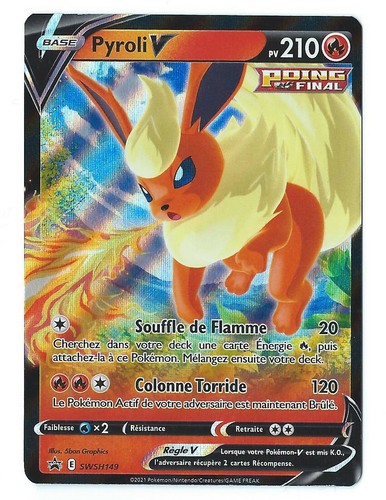 Carte pokémon pyroli - carte, v