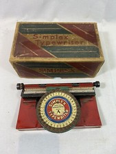 Toy Jouet machine à écrire simplex Typewriter Modèle A Début 1900
