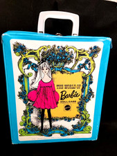Barbie VTG  valise/dressing  World of Barbie vinyle bleu/vert  Mattel 1968- BE