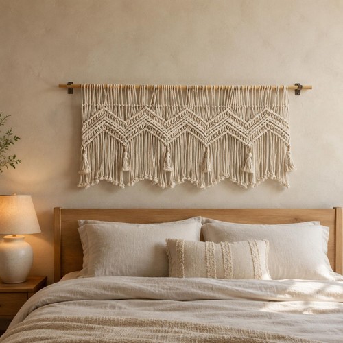Tenture murale macramé fait - macramé,