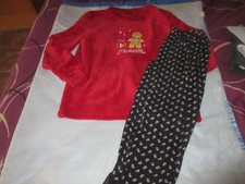 pyjama de noel taille M:pantacourt esmara,haut fourrure influx à motif