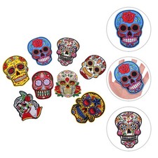 8 Pcs Écussons Tête De Mort