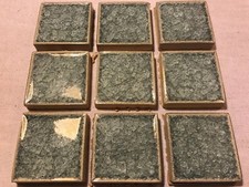 Unknown Pottery Set of 9 Tiles Glass 2”