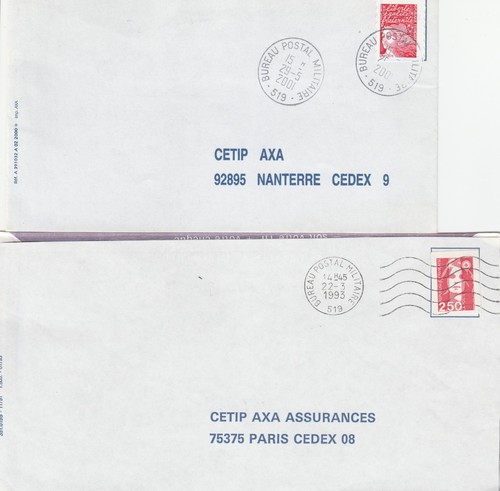 A59 lettres bureau postal - a59., 2