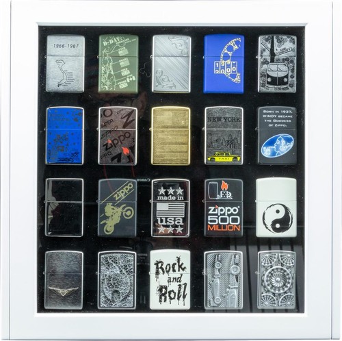 Vitrine blanche pour zippo - vitrine,