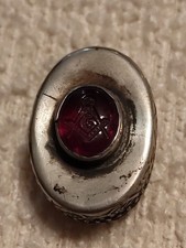 rare pillulier Ovalique  Franc Maçonnerie Ancien 2 Poinçons à Identifier 