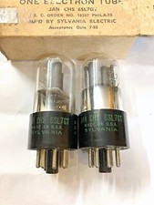 Paire Sylvania JAN CHS 6SL7 5691 6SL7GT VT-229 Bad Boys NOS NIB 1952 paire as...