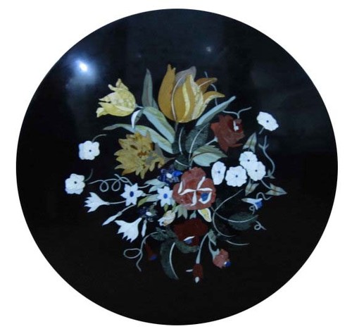 Black marble table top - black,
