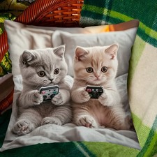 Housse de Coussin Chats Taie