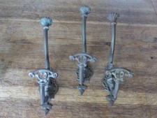 lot de 3 porte-manteaux en bronze Art Nouveau