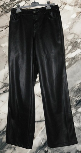 Pantalon large simili cuir